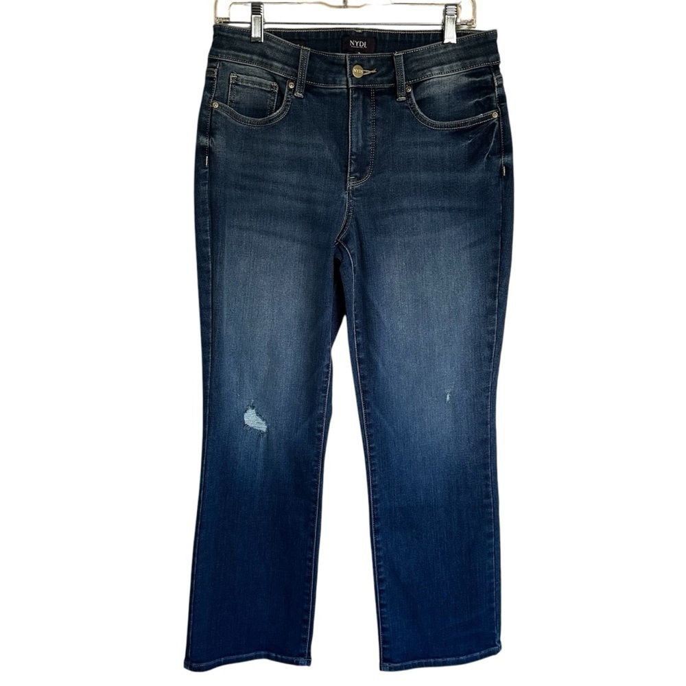 NYDJ Marilyn Straight Denim Lift Tuck Blue Jeans Size 6